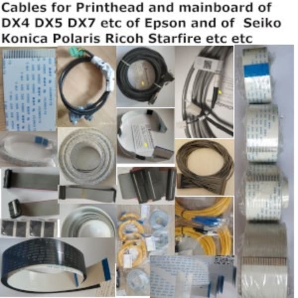 Cables of all Inkjet Printers with Printheads Epson seiko konica spectra polaris starfire ricoh kyocerra toshiha etc